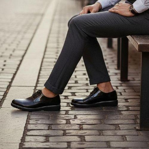 Tamboğa 672 Siyah Rugan Oxford Erkek Klasik Kundura Ayakkabı