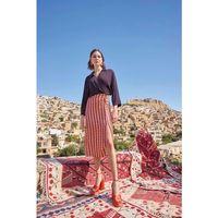 Etnik Desenli Saten Etek Takımı