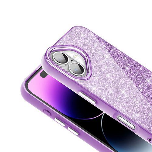 Apple iPhone 16 Kılıf M-safe Şarj Özellikli Parlayan Simli Zore Okso Kapak
