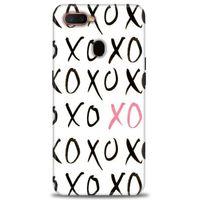 Oppo A12 Kılıf HD Baskılı Kılıf - XOXO + Tam Ekran Koruyucu