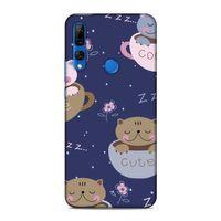 Huawei Y9 Prime 2019 Kılıf Cute Kedi Arka Kapak Silikon Koruma Full Koruyucu
