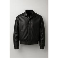 Oversize Premium Deri Ceket/Mont - Siyah