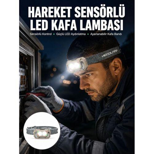 Wave Sensörlü Led Kafa Feneri Outdoor Kullanım Yeni Nesil