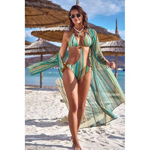 Argento 2106-3018 Kadın Önü Açık Uzun Kaftan