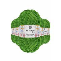 5 Adet Yumurcak Kadife El Örgü İpi Yeşil K469