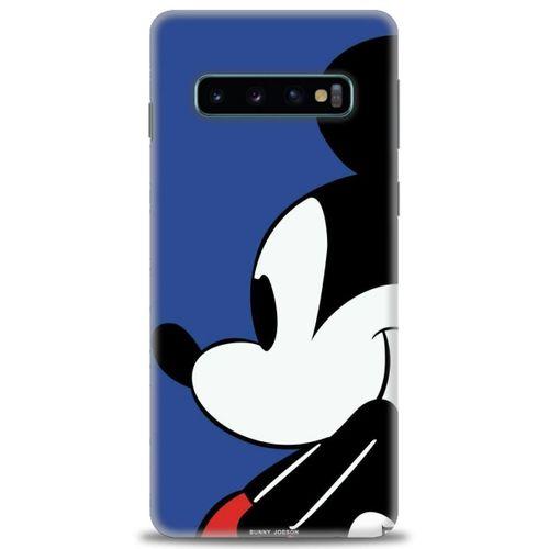 Samsung Galaxy S10 Kılıf HD Baskılı Kılıf - Micky Mouse + Tam Ekran Koruyucu