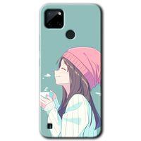 Realme C21 Kılıf HD Desen Baskılı Arka Kapak - Happy Girl