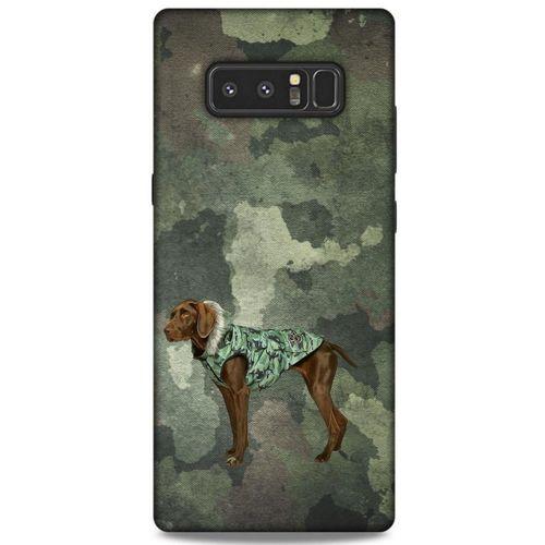 Samsung Galaxy Note 8 Kılıf Köpek Kıyafetleri (49) Ultra Silikon Kılıf Kamuflaj Mont