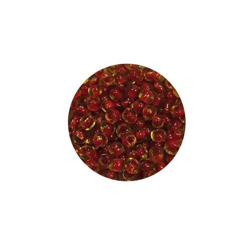 Dökme Cam Kum Boncuk (8/0) 3 mm - 60 Gram - Şeffaf Sarı Kırmızı - BNC216