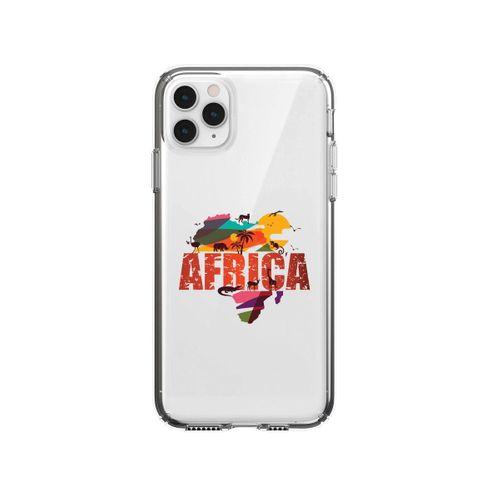 iPhone 11 Pro Max Afrika Tasarımlı Premium Şeffaf Silikon Kılıf