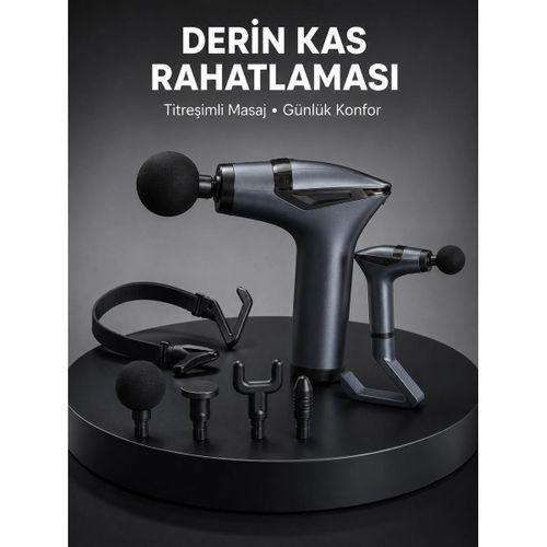 Taşınabilir 3in1 Masaj Aleti Titreşimli Esneme Bantlı Yeni Nesil