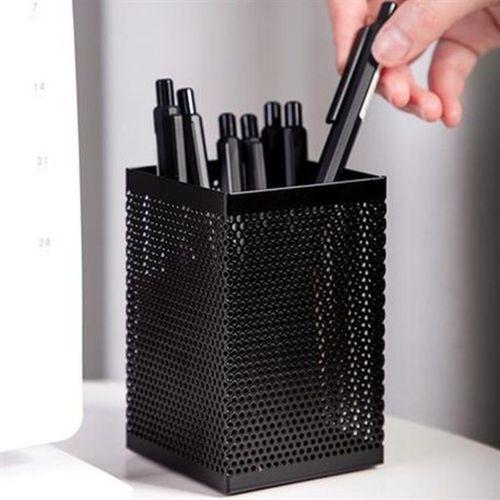 Metal Kalemlik File Model Siyah 7X7,5X11Cm