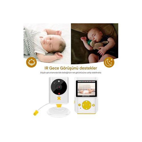 Akıllı Bebek Kamerası Monitörlü Karşılıklı Konuşma Özellikli Sıcaklık İzleme 2.4 İnç Bebek Kamerası