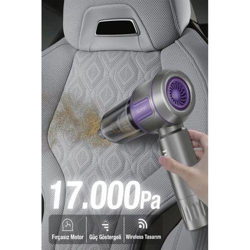 Kablosuz Taşınabilir Araç İçi El Süpürgesi 17000pa Güçlü Vakum 4’ü 1 Arada Çok Amaçlı Temizlik