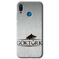 Huawei P20 Lite Kılıf Kapak - Göktürk +Hayalet Ekran Yandan Gözükmez