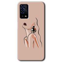 Oppo A55 Kılıf HD Desen Baskılı Arka Kapak - Çizim Silüet + Kırılmaz Cam