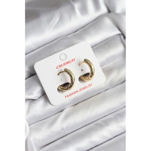 14K Gold Renk Kaplama CM Kadın Küpe