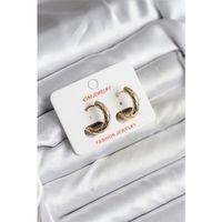 14K Gold Renk Kaplama CM Kadın Küpe