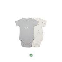 Bistyle Flying Elephant Yarım Kol 2'Li Body 17116 Ekru Gri