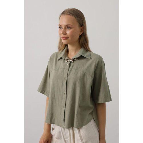 Yarım Kol Gömlek - Haki