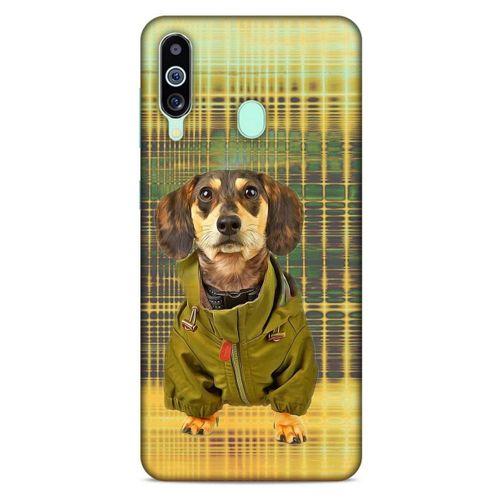 Samsung Galaxy M40 Kılıf Köpek Kıyafetleri (35) Fit Design Kılıf Beagle Palto