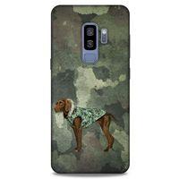 Samsung Galaxy S9 Plus Kılıf Köpek Kıyafetleri (49) Ultra Silikon Kılıf Kamuflaj Mont