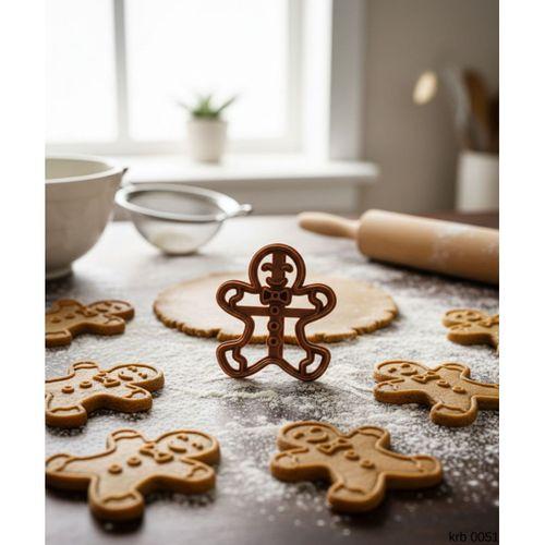 Zencefilli Adam Figürlü Kurabiye Kalıbı ve Hamur Kesici – Şeker Hamuru ve Oyun Hamuru İçin Tek Parça Kalıp