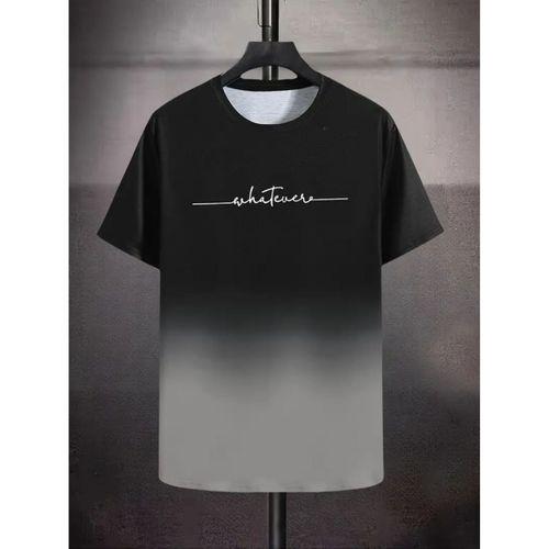Erkek Kısa Kollu Bisiklet Yaka Baskılı Süprem T-shirt