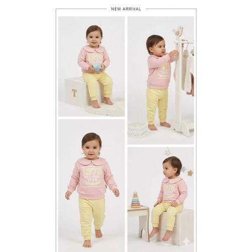 6/24 Ay Bebe Yakalı Penye Bebek Takımı