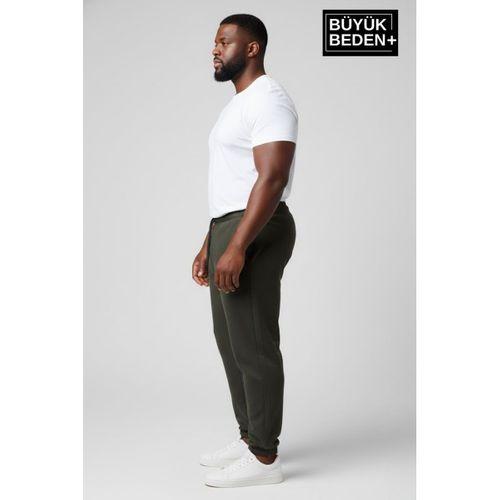 Erkek Büyük Beden Paça Lastikli İki İplik Rahat Kalıp ince Eşofman Altı SPR26BEA951