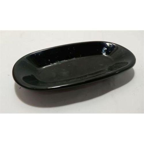 Porselen Kayık Sabunluk Siyah Renkli 15,5X9X2Cm