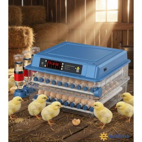 Tam Otomatik 120 Yumurta Kapasiteli Kuluçka Makinesi - Civciv Kaz Hindi Ördek İçin Wifi Kameralı Yedek Motorlu Set