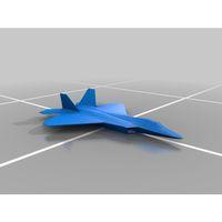 F22 Raptor (3D baskı için basitleştirildi - 5145647