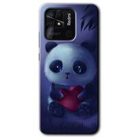 Potkal Hediye Fabrikası Xiaomi Redmi 10C Kılıf HD Desen Baskılı Arka Kapak - Bebek Panda