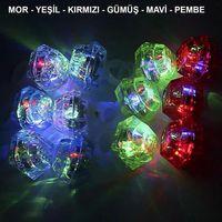Kristal LED Parti Yüzük Seti 6’lı Işıklı Renkli Çocuk