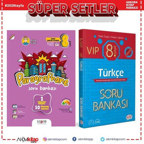 Lodos Yayınları 8. Sınıf Paragrafhane ve Editör Türkçe Soru Bankası Seti 2 Kitap