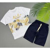 3/5 Yaş Aloha Yaprak Baskılı Çocuk Takımı