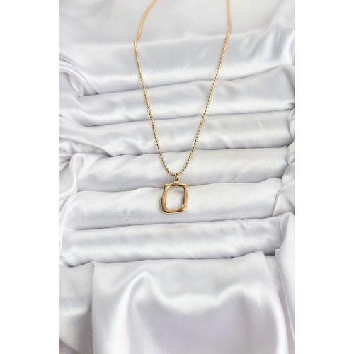 316L Çelik Zincir Gold Renk Model Kadın Kolye
