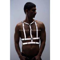 Reflektörlü (karanlıkta Parlayan) Göğüs Harness, Clubwear, Tarz Erkek  Vücut Aksesuar - Brfm40
