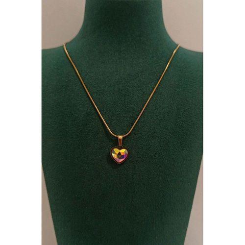 Monalisa Home Gold Renk Kalp Figürlü Gösterişli  Kolye