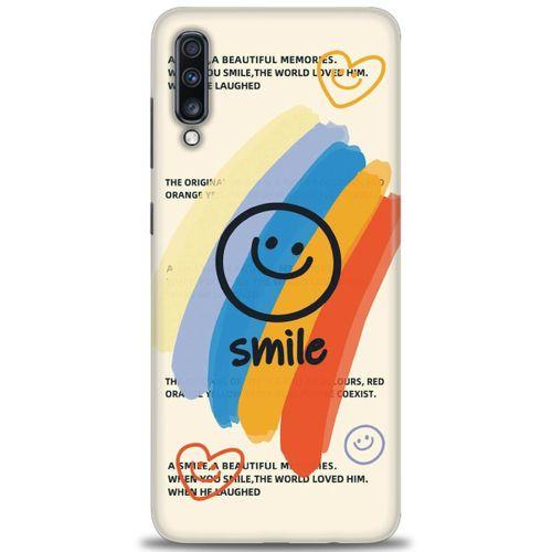 Samsung Galaxy A70 Kılıf HD Baskılı Kılıf - Smile + Tam Ekran Koruyucu