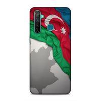 Realme 5 Pro Uyumlu Kılıf Azarbaijan (9) Kılıf Kumaş Bayrak