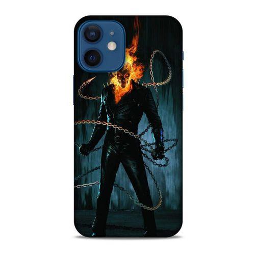Apple iPhone 12 Mini Uyumlu Kılıf Motorsiklet (17) Tasarım Kılıf Kurukafa