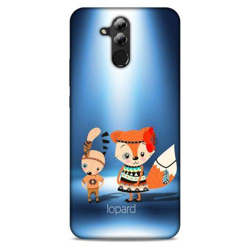 Huawei Mate 20 Lite Kılıf FunnyMaX (1) Kılıfı Mavi Beyaz