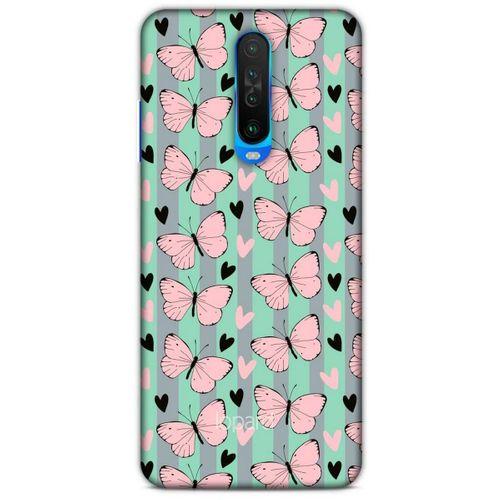 Xiaomi Redmi K30 Kılıf Kelebek Etkisi (43) Thin Fit Kılıf Kahve Yeşil