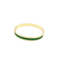 Baget Taşlı Bilezik - Yeşil