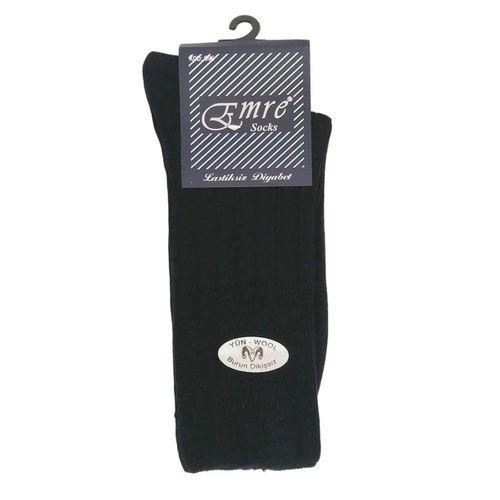 Emre Erkek  Lastiksiz Diyabetik Yün Çorap