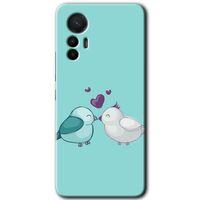 Potkal Hediye Fabrikası Xiaomi Mi 12 Lite HD Baskılı Kılıf + 9D Tam Ekran Koruyucu - Mutlu Kuşlar