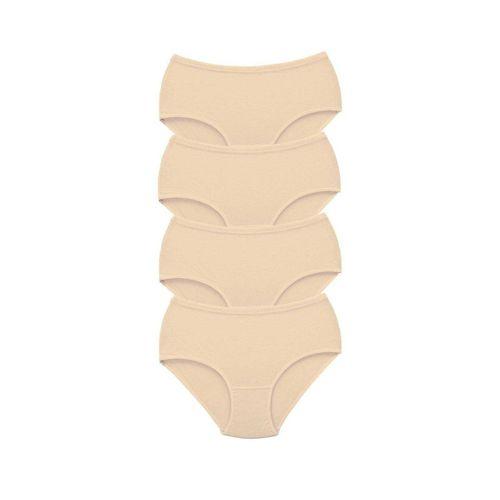 4 Adet Tutku Kadın Yüksek Bel Bato Kalın Lastik Külot Ten