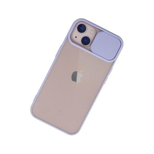 Newface iPhone 13 Mini Kılıf Palm Buzlu Kamera Sürgülü Silikon - Lila